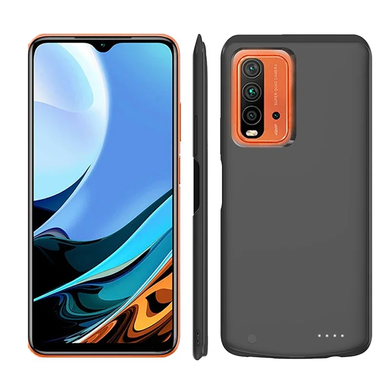 

For Xiaomi Redmi 9T Battery Charger Cases Silm Silicone Shockproof Portable charger Power Bank External Battery Charging Cover