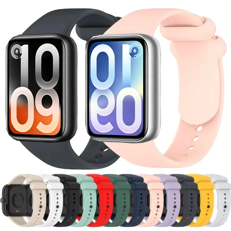 Original Silikonarmband für Redmi Watch 6/5/4 Komfortables Austauschbares Verstellbares Armband für Xiaomi Mi Band 10/9/8 Pro Correa