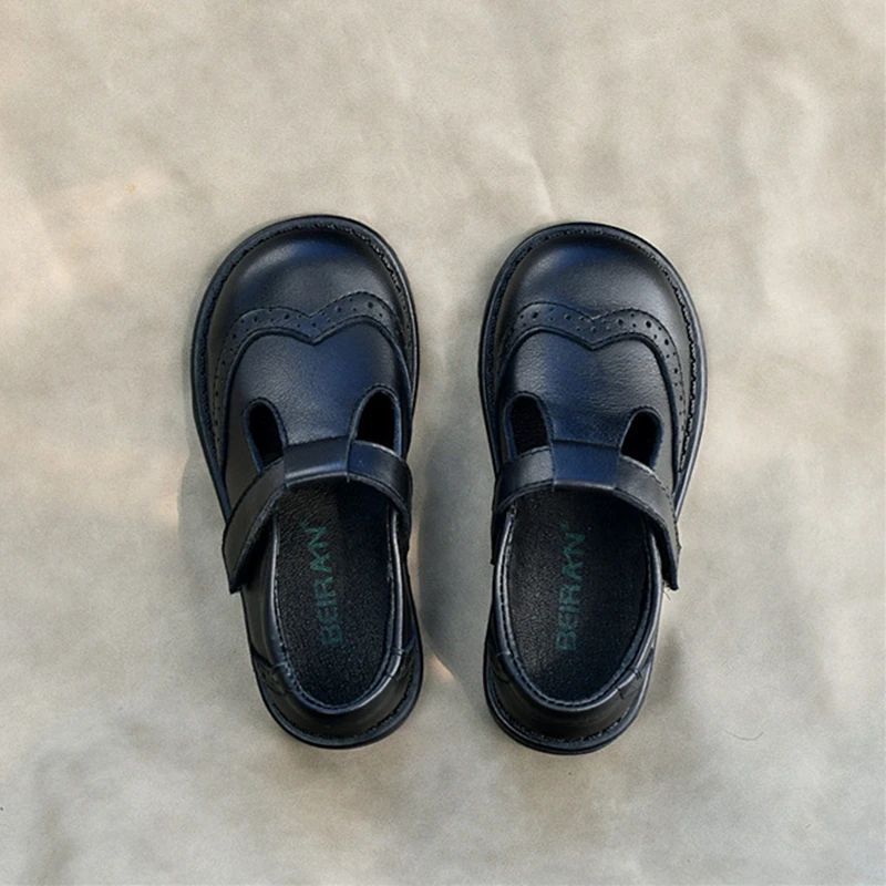 Spring Cowhide Girl's School Shoes Soft Genuine Leather Children's casual Shoes Breathable Kids Princess Shoes