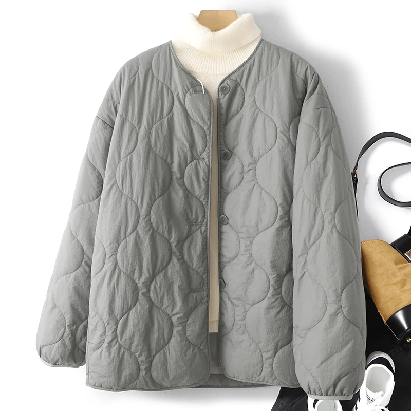 

Легкая зимняя новая стеганая свободная повседневная хлопковая куртка с тыквой, женская модная теплая верхняя одежда с маленькой хлопковой подкладкой