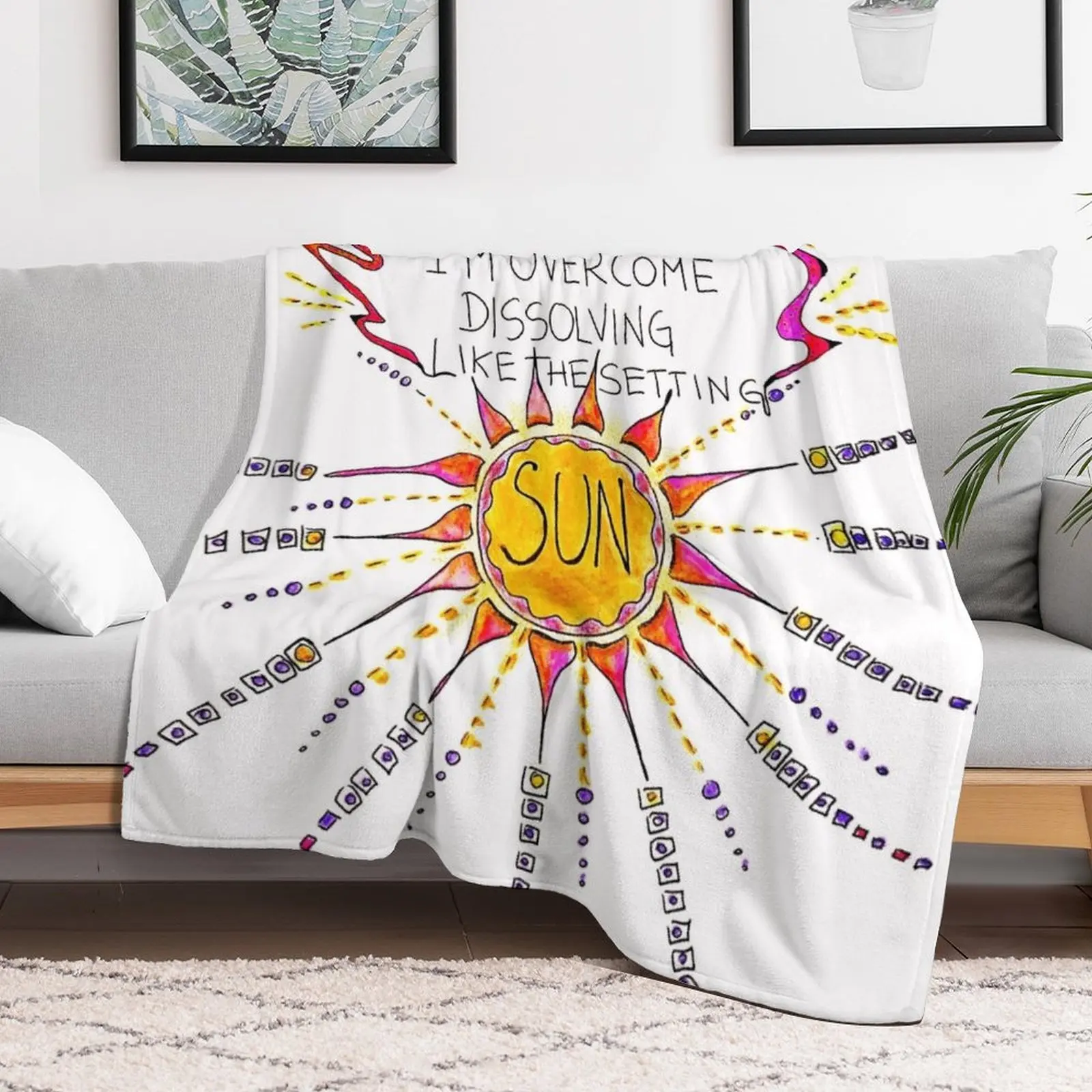 Dissolving Like The Setting Sun Throw Blanket Multi-Purpose Designers Blankets