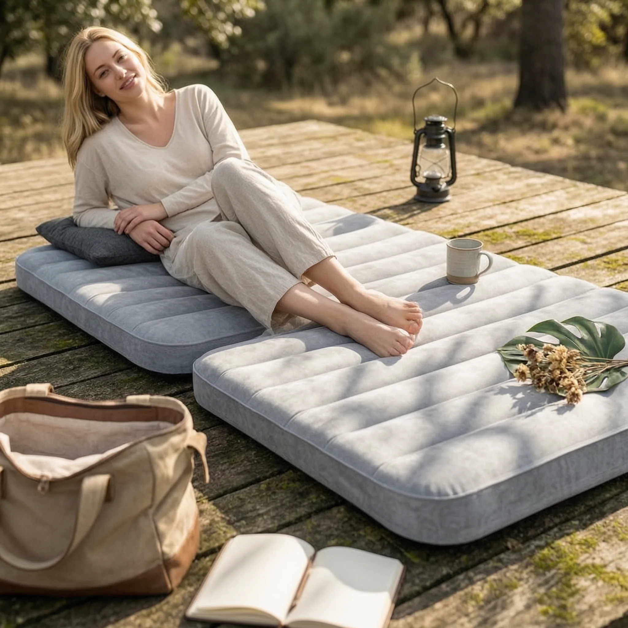 Inflatable Car Bed with Pump Gentle Car Trunk Mattress with Pillow Trunk Sleeping Bed Easy inflation/deflation Airbed Soft