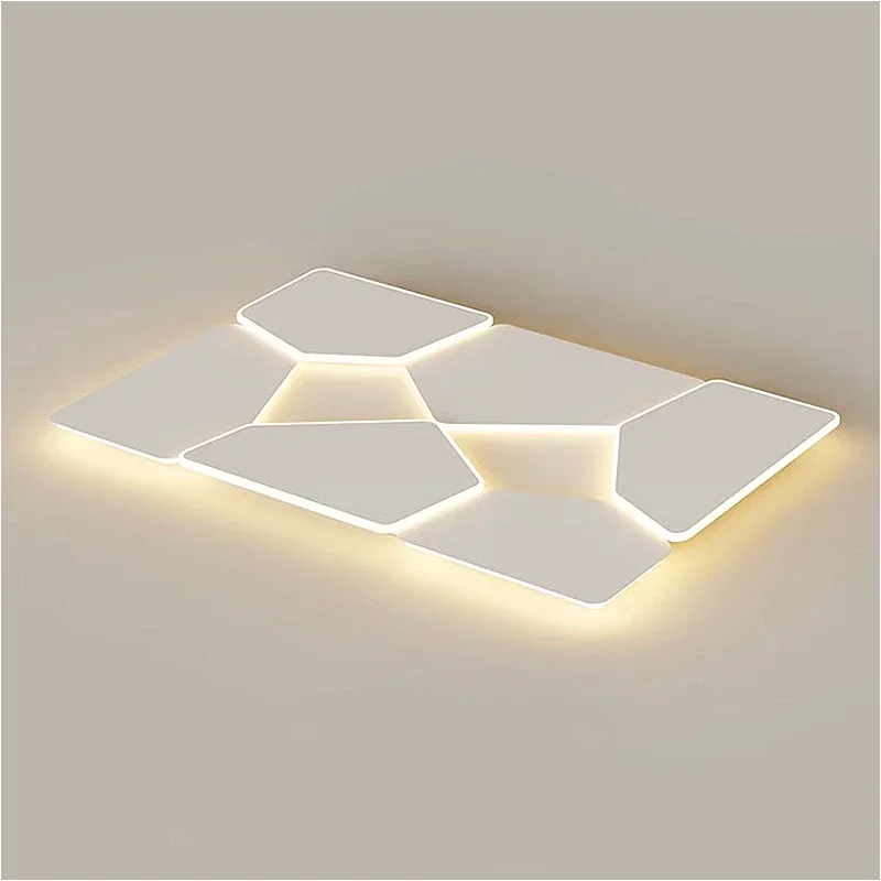 Nordic Style Living Room Ceiling Light Minimalist Bedroom Tangram Light Full Spectrum Eye Protection Study Indoor Lighting FYCL