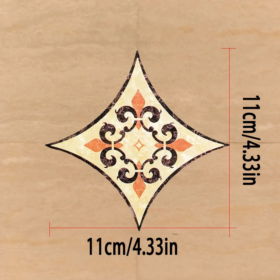 36PCS Ceramic tiles diagonally wall sticker pasted floor sticker on the living room  beautiful seams  decorative stickers  self-