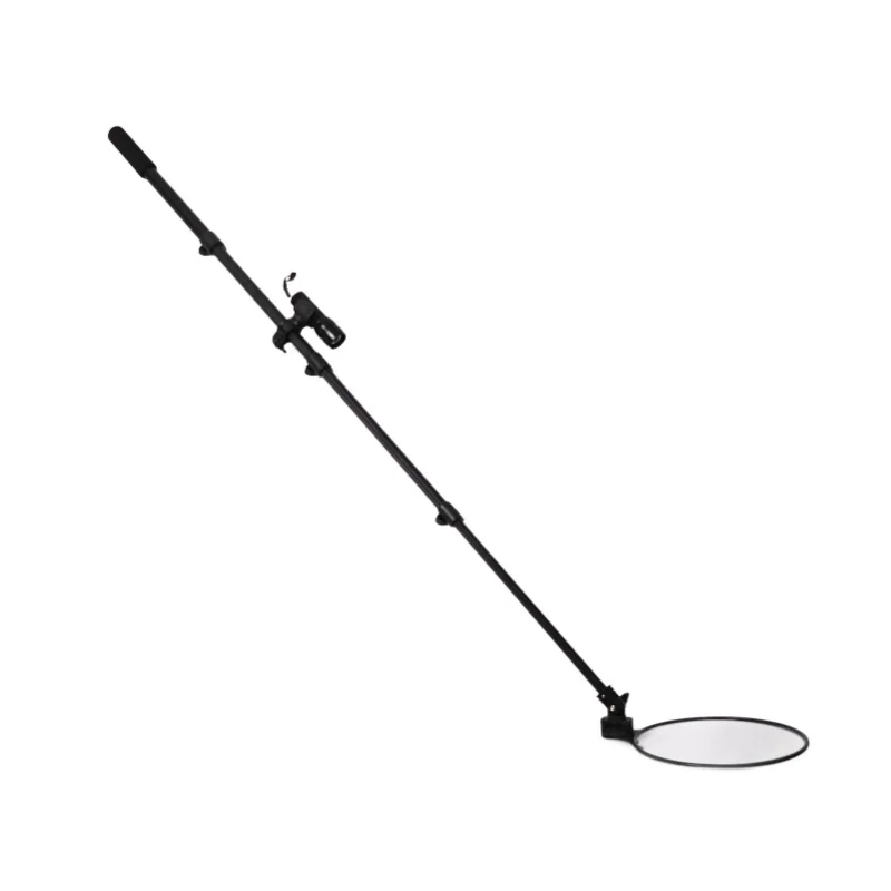 Telescoping Inspection Mirror 20cm 360° Viewing Wide Angle Long Mechanic Mirror Tool With Light For Parking Lot