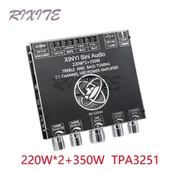 220W*2+350W Bluetooth 5.1 TPA3251D2 Subwoofer Audio Power Amplifier Board 2.1 Channel Class D Audio Amplifier Home Theater AUX