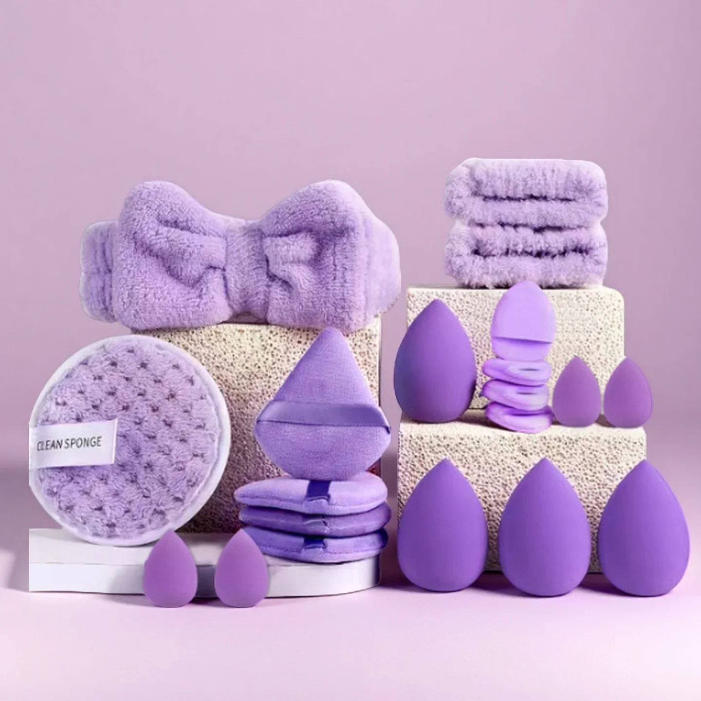 20 pezzi kit spugna per trucco spugne di bellezza frullatore triangel soffio di polvere mini spugne per trucco per fondotinta liquido correttore crema