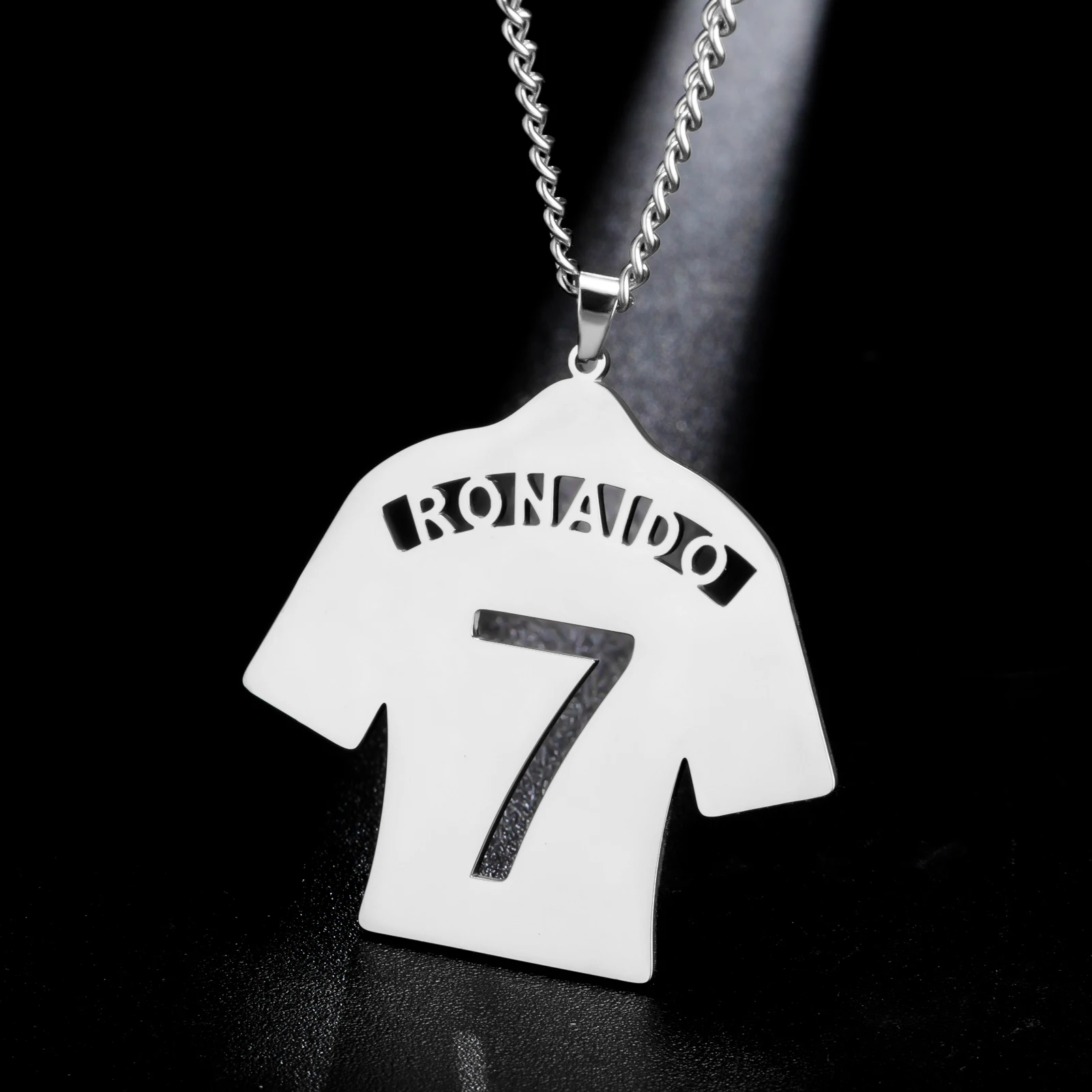 كرة القدم فريق كرة القدم الكرة قلادة اسم مخصص شخصية قلادة هدية للنساء الرجال الصبي الأب طفل أبي سلسلة الفولاذ المقاوم للصدأ #2