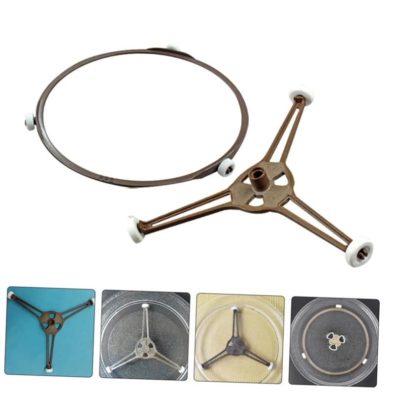 A66T-Микроволновая пластина с роликовым кольцом, прочная подставка для поворотного стола для даже распределения тепла, простая установка, аксессуар для микроволновой печи