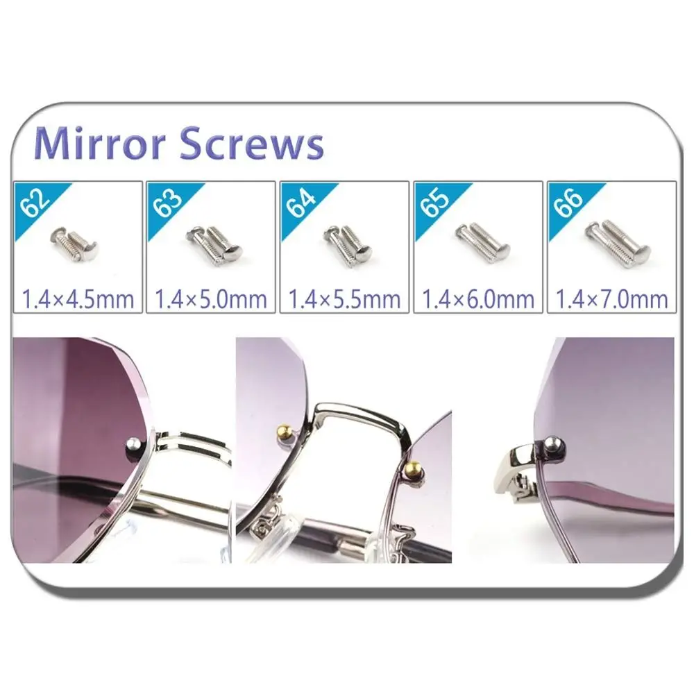 Assorted Screw Nut Eyeglasses Repairing Set Hand Held Nose Pad Professional Repair Kit Universal Fit Replacement Screwdriver