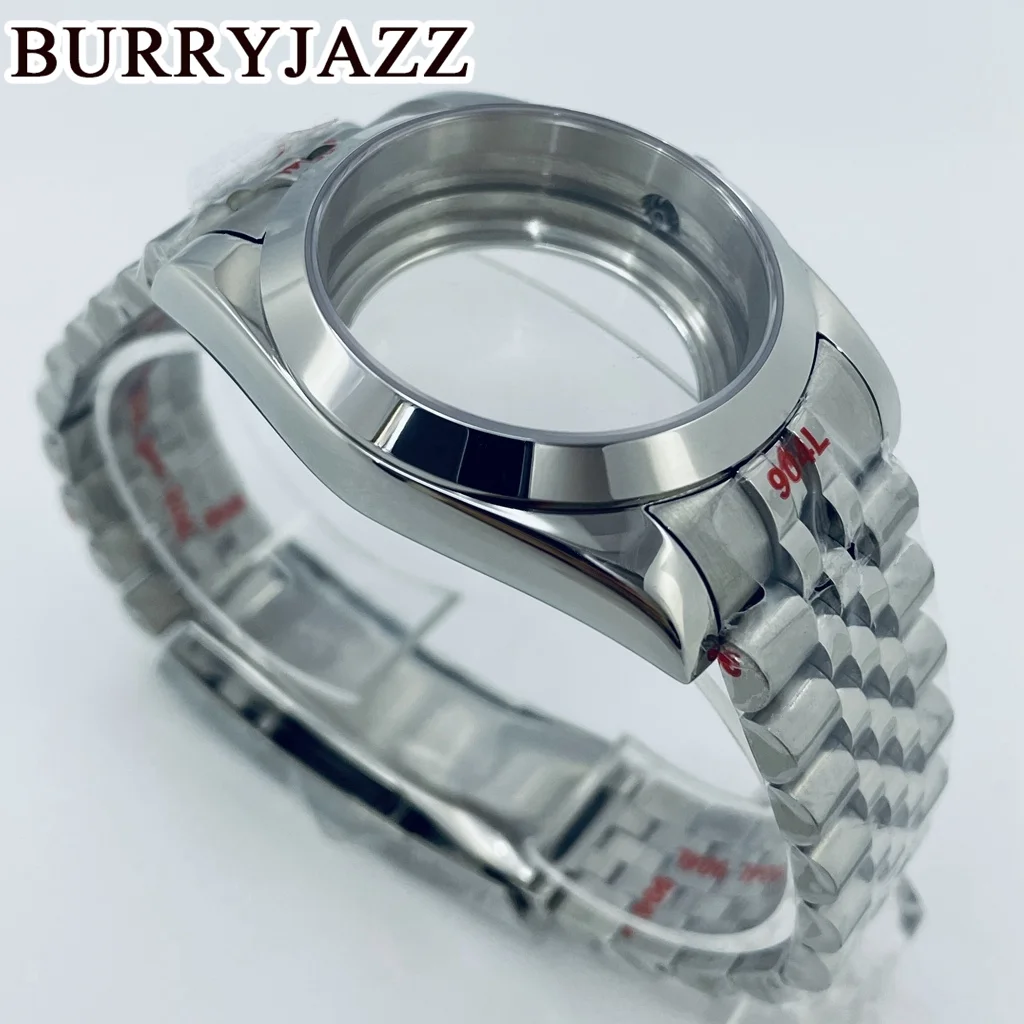 BURRYJAZZ Case 36mm 40mm NH34 NH35 NH36 PT5000 ETA2824 Watch Case Silver Waterproof With Sapphire Crysta