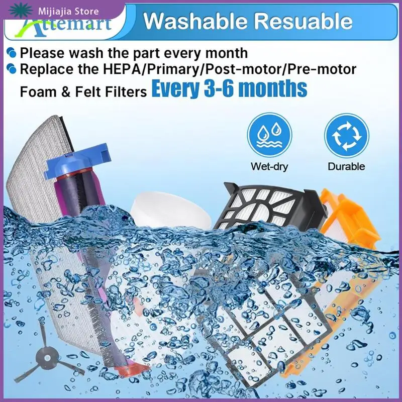 

20 шт., роликовая щетка, боковая щетка, комплект фильтров HEPA для Shark AV2800ZE RV2820YE RV2820ZE AV2820S AV2820XEUS, запасные части