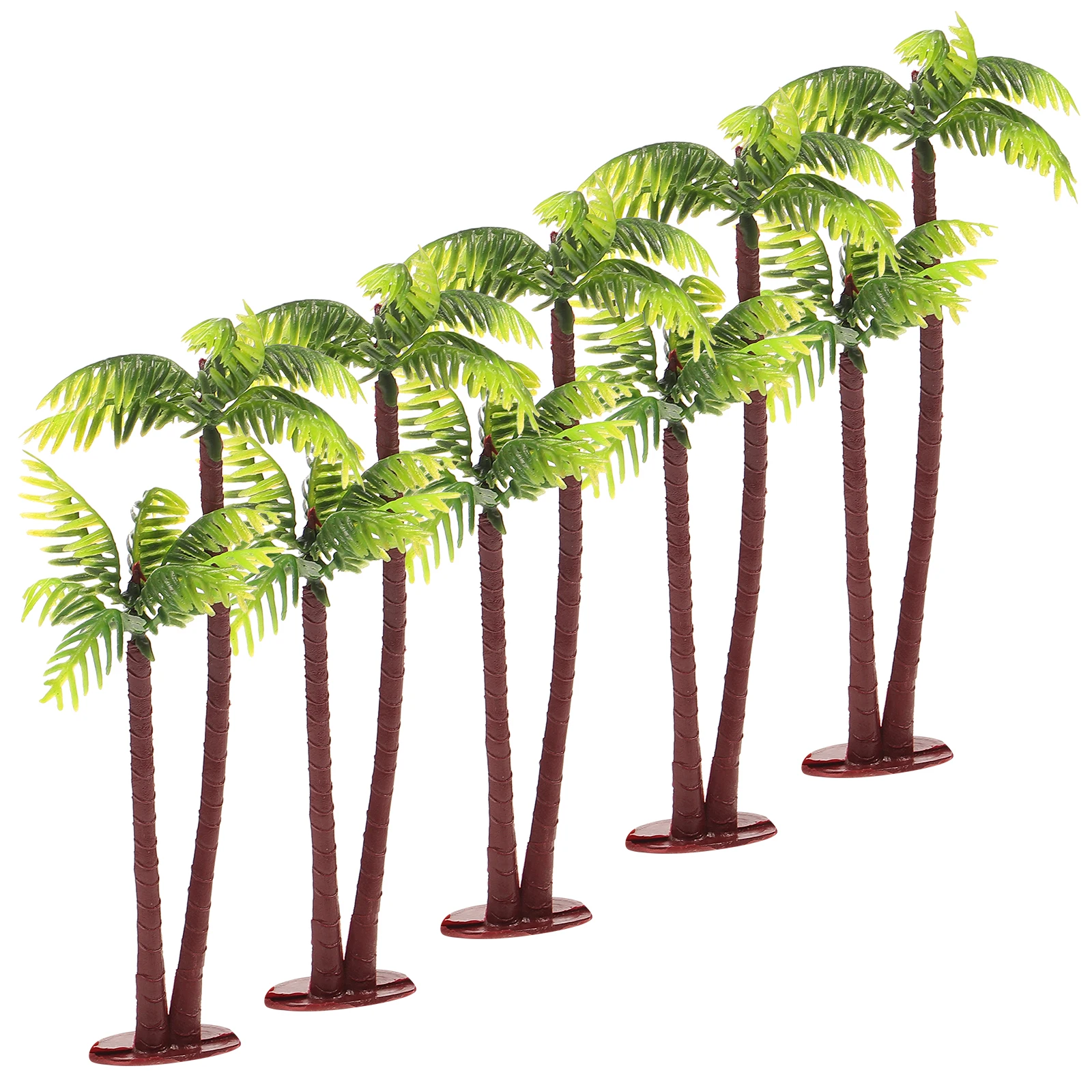 

5Pcs Mini Coconut Tree Decor for Miniature Landscape Scenery Realistic Plastic Palm Trees DIY Terrarium Fairy Garden Supplies