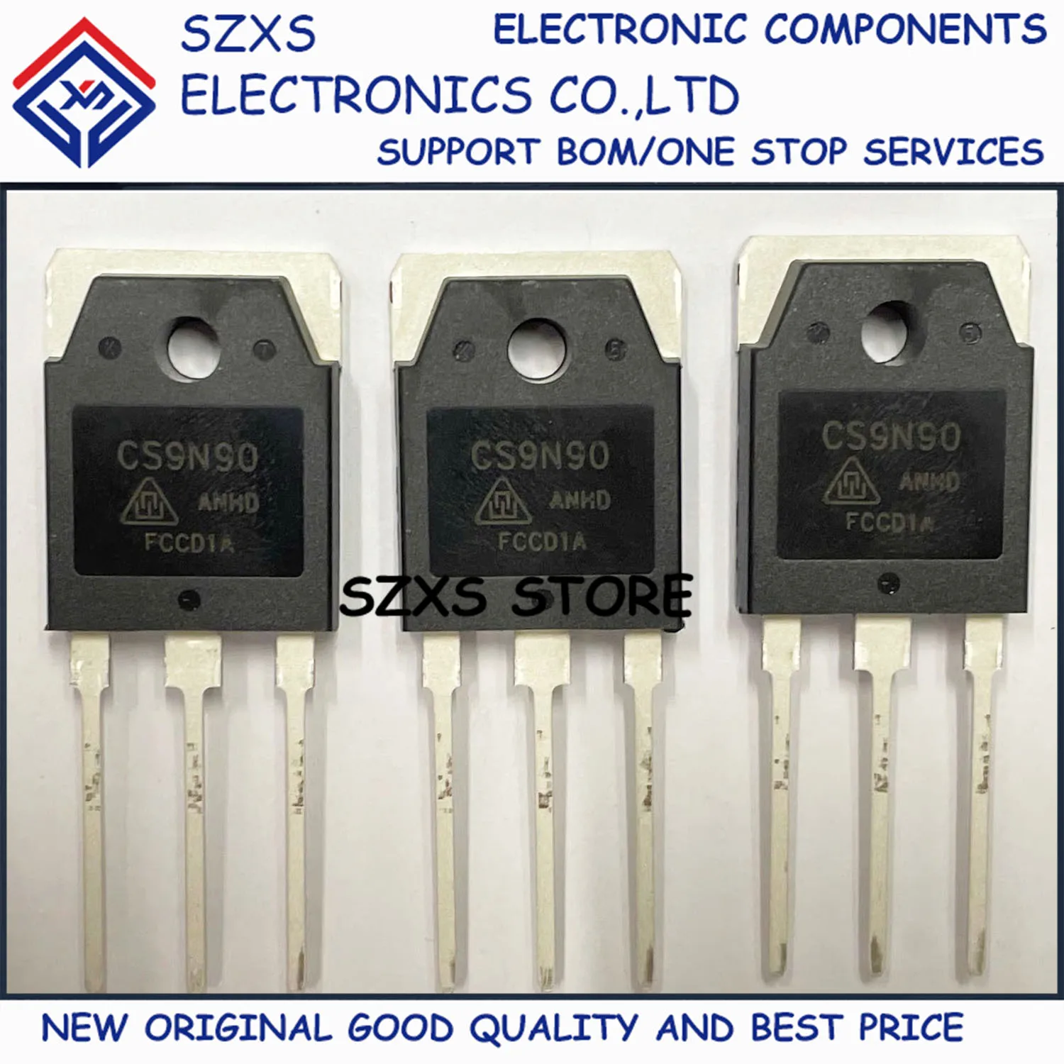 

New Original 10Pcs CS9N90ANHD CS9N90 TO-3P 9A 900V MOSFET Field Effect Transistor In Stock Electronic Components Good Quality