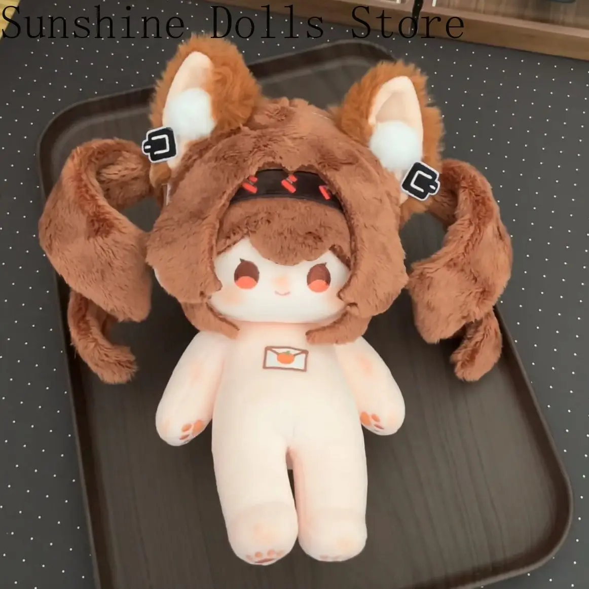 Cute Arknights Angelina the Mellow Wish Attributes Cartoon Cotton Doll Can Change Clothes Toy 20cm Game Soft Plush Body Plushie