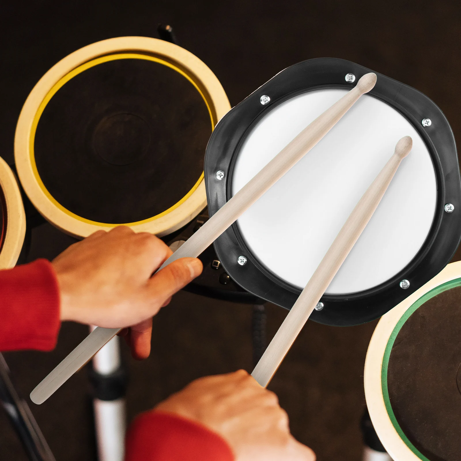 

1 set Practice Accessories Dumb Drum Pad Accessory Drum Practice Pad Durable Quiet Home Use Beginner Advanced Drummers