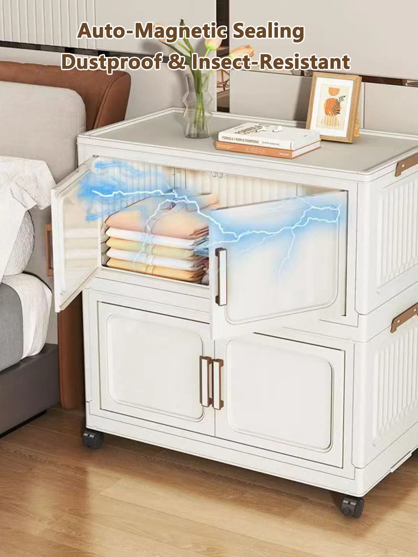 Clothes Storage Box Large Capacity Extra Large Home Wardrobe Quilt Plastic Storage Box Clothing Foldableing Cabinet Storage Cabi