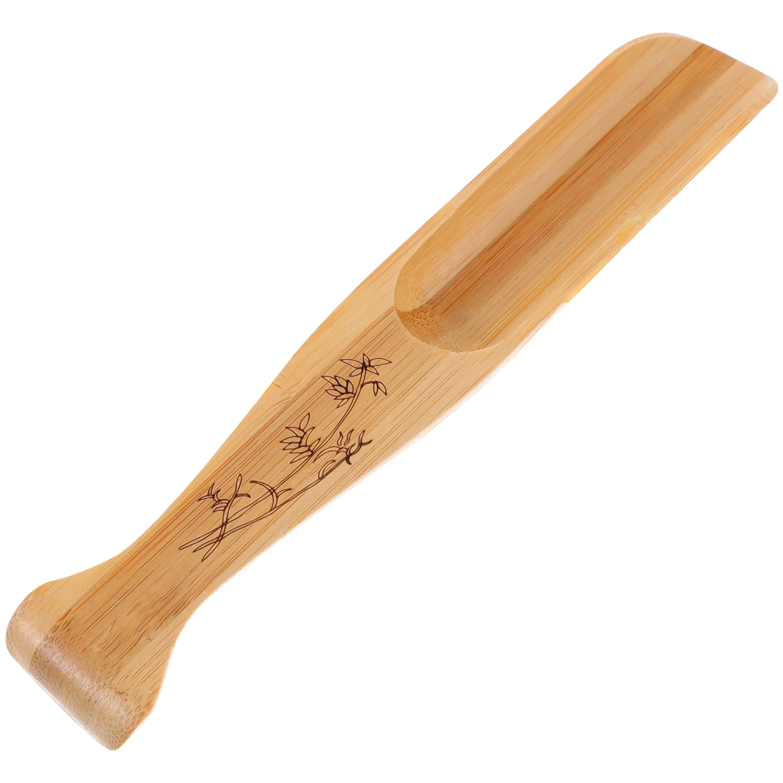 

1pcs Wooden Tea Spoon Eco Friendly No Rust Healthy Use Fishtail Design Bamboo Material Lightweight Perfect Companion