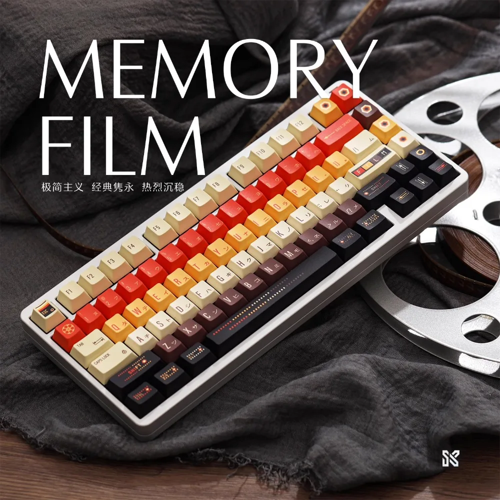 

Memory Film Theme Keycap 146key PBT Custom Retro Personalized Keyboard Cap Cherry Profile Gaming KeyCap for Mechanical Keyboard
