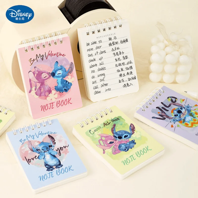 4pcs/set Disney Sticky Notes Cartoon Cute Stitch Mickey Tearable Blank Draft Thickened Notebook Student Stationery Wholesale