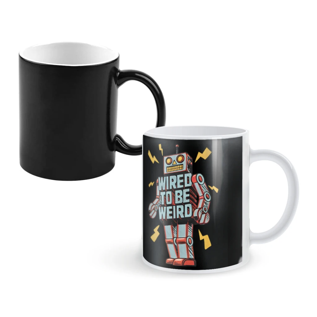 

Wired to be WeirdCoffee Mugs And Mug Creative Color Change Tea Cup Ceramic Milk Cups Novelty Gifts
