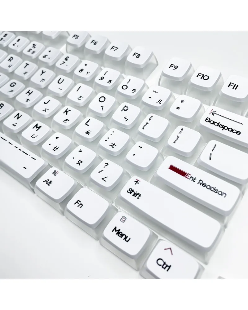 

Traditional phonetic root double leather milk keycaps CBSA height small full set of boxed mechanical keyboard keycaps