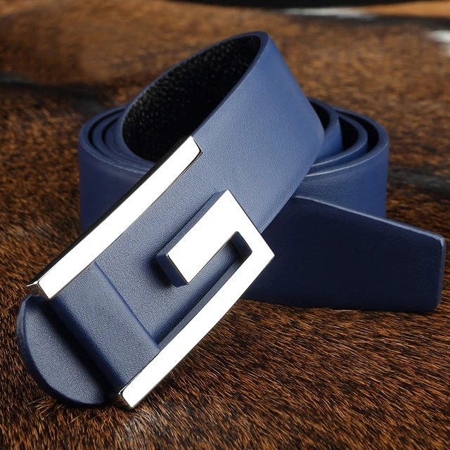 2024 Fashion Designer Belts Men High Quality Blue Luxury Brand Casual Wedding Cowskin Waistband Young Waist Strap Ceinture Homme AliExpress 200000297