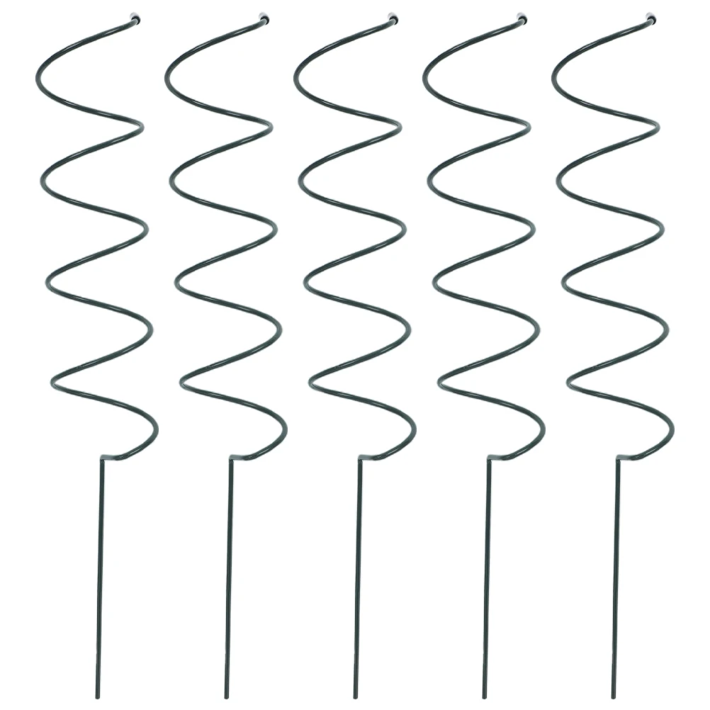 

5pcs Spiral Plant Support Sturdy Iron Flower Stem Bracket Tomato Stakes Cucumber Trellis Garden Climbing Frame