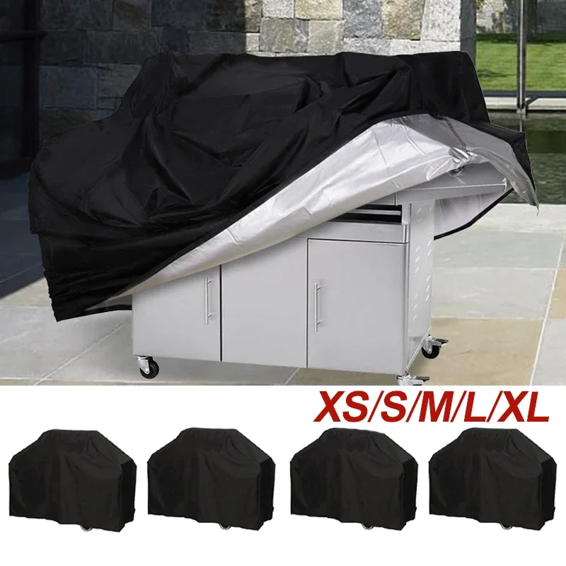 

BBQ Cover Outdoor Dust Waterproof Weber Heavy Duty Grill Cover Rain Protective Outdoor Barbecue Cover Square 6 Sizes Black