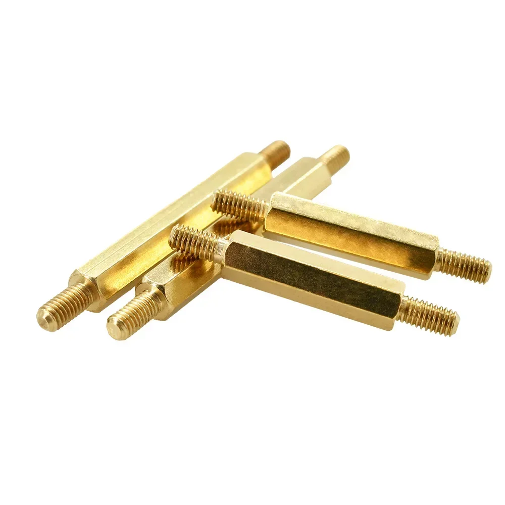 Wholesale M3 M4 Hex Brass Motherboard Standoff Male to Male Rack Stud Spacing Screws PCB Support Pillars Bracket Spacer Bolt