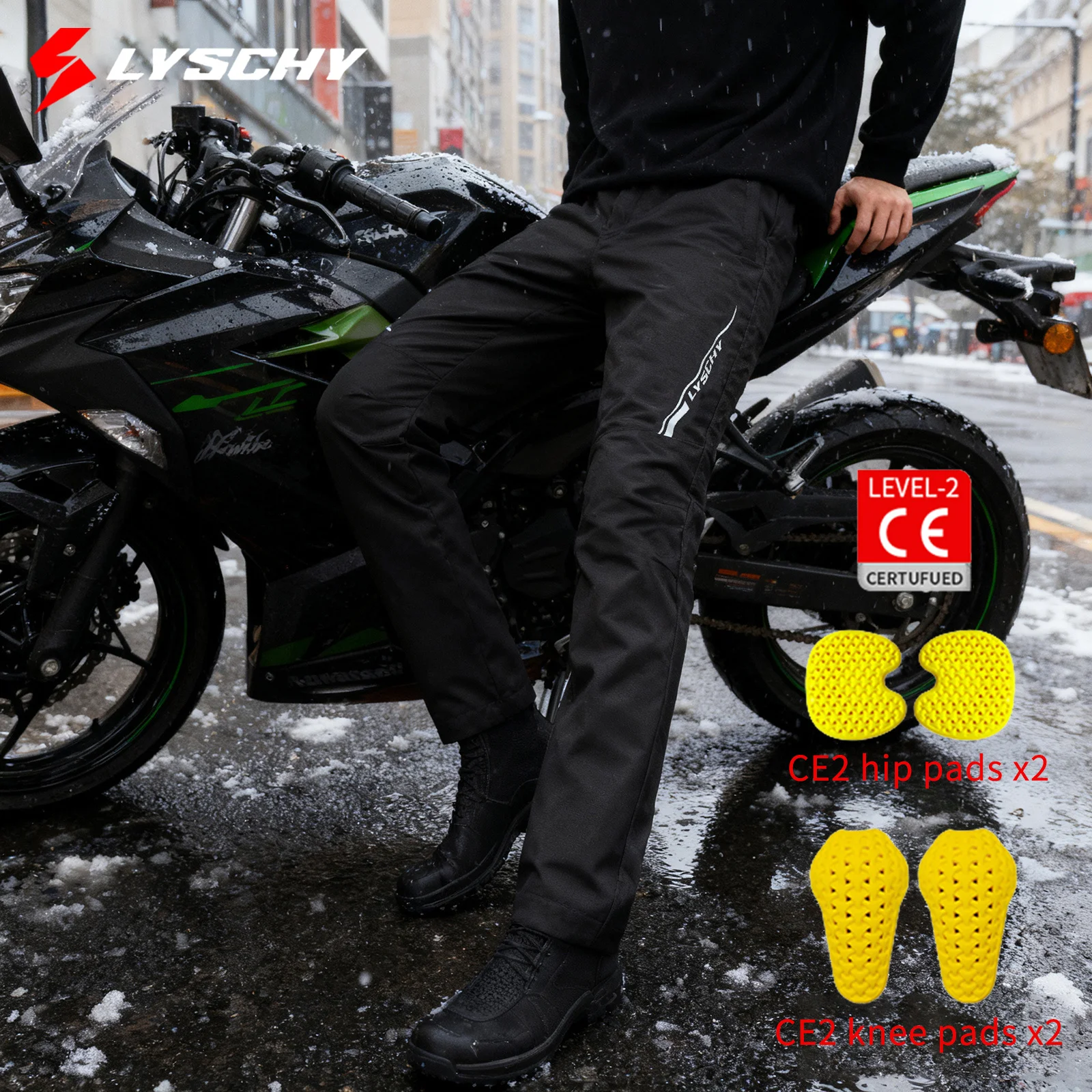 

Быстросъемные брюки для езды на мотоцикле, водонепроницаемые брюки для мотокросса, сертификация уровня CE2, мотоциклетные брюки, зимние теплые брюки