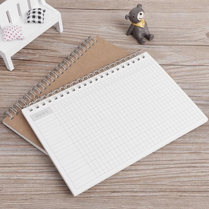 プランナーブックマンスリーウィークリーデイリーアジェンダスケジュール空白の日記DIYスタディノートブック
