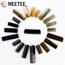 10/30/50Pcs Meetee 20-38mm Metal Strap Clip Buckles Belt End Tail Clips Clasp Bag Straps Webbing Stopper Hook Sewing Accessories