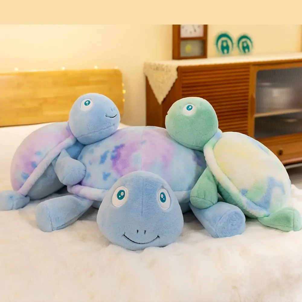 ぬいぐるみ レインボータートル人形コレクション ソフトグリーンタートル 漫画 かわいいウミガメ 動物人形 誕生日 クリスマス