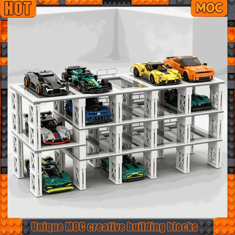 679PCS Multi Level Car Garage Parking Storage Display Rack Building Blocks Model Custom Puzzle DIY Assembly Toy Popular Gift Set