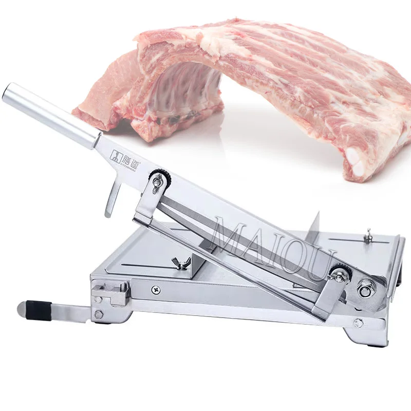 Manual fresh Meat Bone Saw Cutting Chopping Cutter Machine Chicken Leg Cutter Fish Ribs Bone Ribbonfish Guillotine Cut Machine