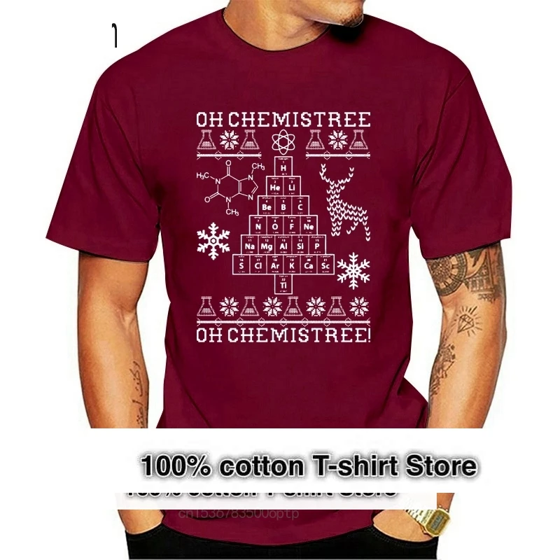 2024 New Short Sleeve Casual Oh Chemistree Oh Chemistree! Ugly Christmas Chemistry T-Shirt Funny Clothing T Shirts