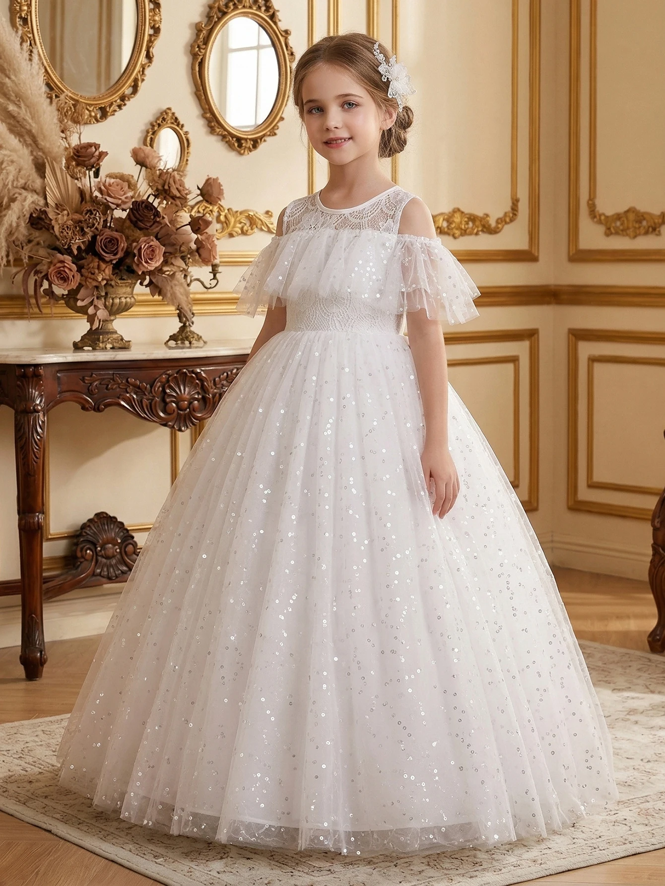 teenage girl dresses casual Katie J NYC Girls Gwendolyn Dress White / Y/XL (14) school gift for girls Wholesale design casual dresses for