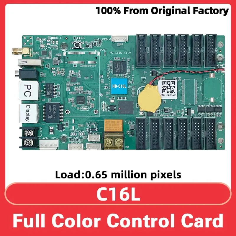 Outdoor HD-C16L Ethernet USB Port 4G Graphics Card Indoor RGB Module HUB75 Full Color LED Display Screen Video Control Card