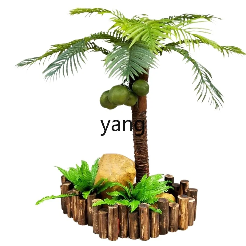 

LXL Imitation Coconut Tree Interior Decoration Tropical Plant Simulation Hotel Exhibition Hall Display