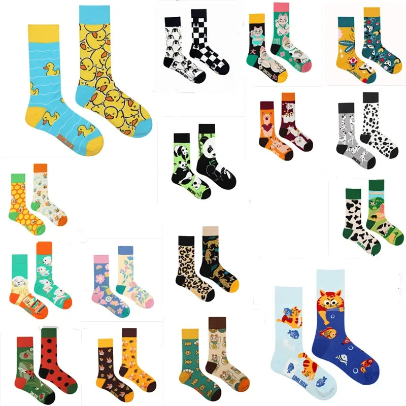 

1 Pair Man Women Sock Original AB Tide Socks Colorful Cat Dog Koala Cow Cotton Socks Four Seasons Unisex Socks for Birthday Gift