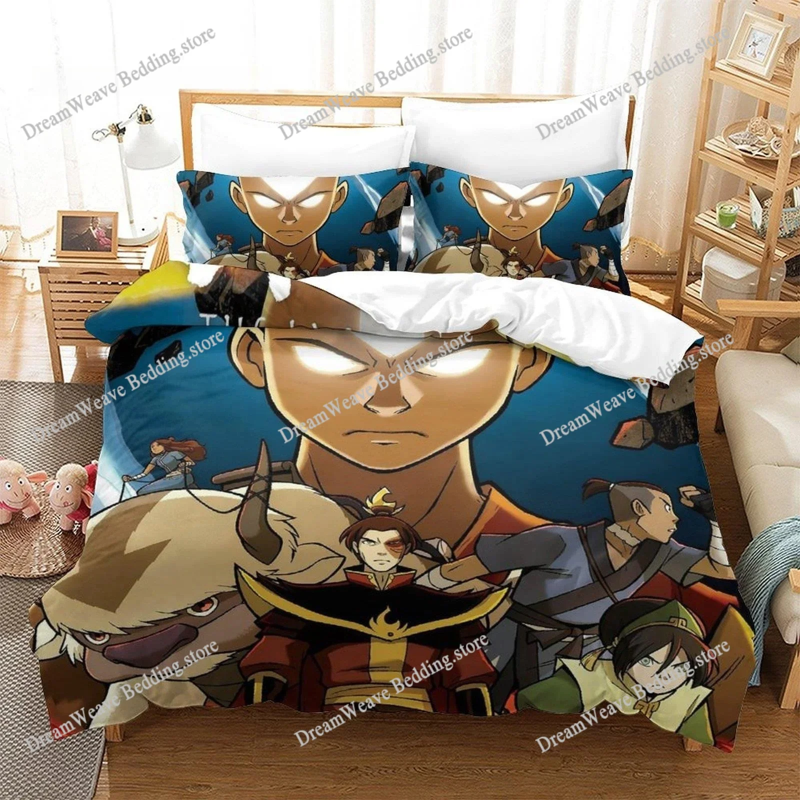 

New Avatar The Last Airbender Bedding Set Single Twin Full Queen King Size Bed Set Adult Bedroom Duvet Cover Sets Home Textile