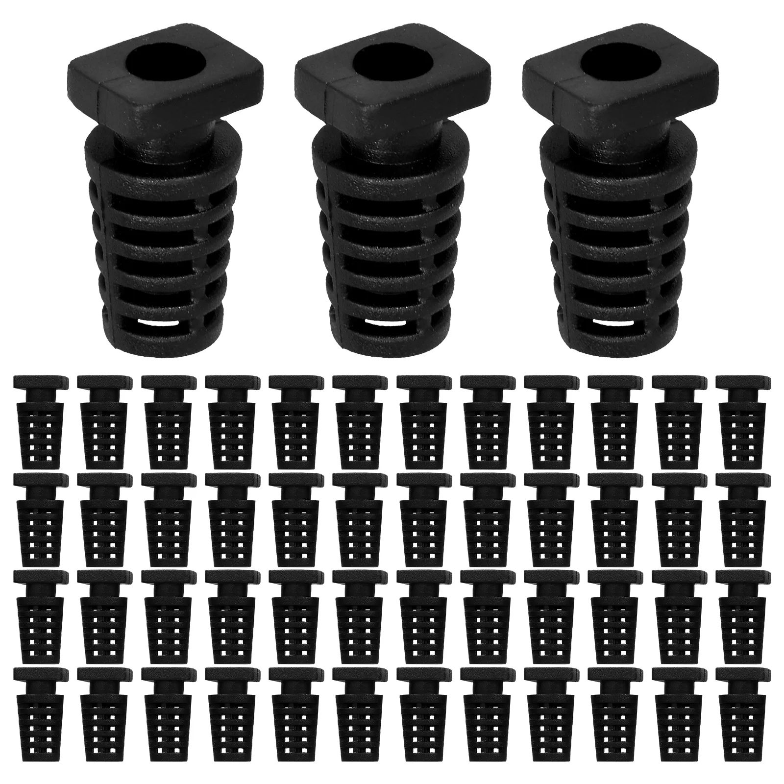 

100 Pcs Wire Protector Cable Sleeve Cover Spiral Gland Glands Holders Black Connector