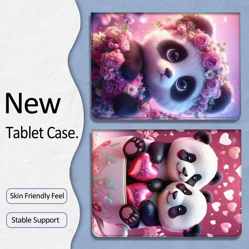 

Panda Art Flower Love Heart For Xiaoxin Lenovo Tab P12 Extreme Legion Y900 Idea Pro GT 12.1 2025 Foldable Tablet Case Gift