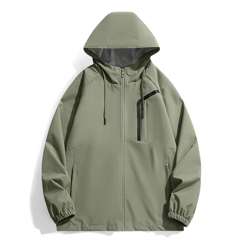 BoJsd 2024 autunno inverno nuovi uomini giacche Outdoor antivento singolo strato tinta unita abbigliamento da lavoro sottile alpinismo coppia