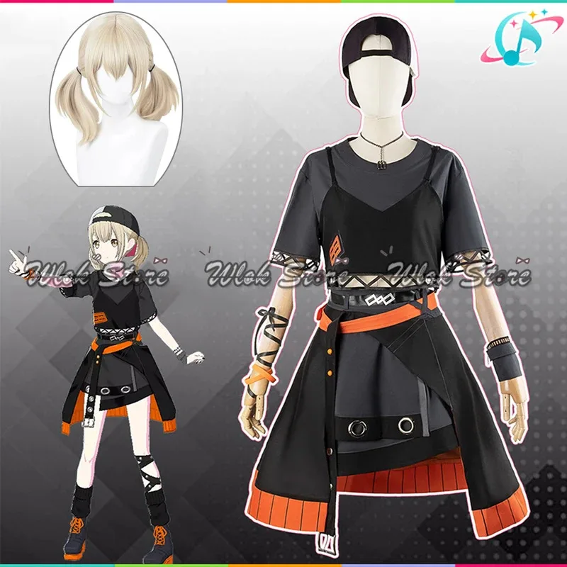 

Game Project Sekai Colorful Stage Feat PJSK Azusawa Kohane Cosplay Costume Hat Wig Women Halloween Party Carnival Outfits Shoes