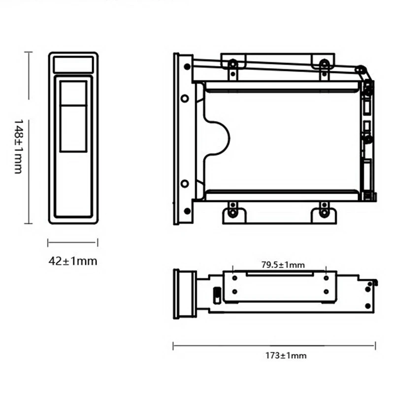 Wewnętrzna 5.25 Cal CD-ROM HDD regał mobilny obudowa wspornika z kabel SATA dla 3-5 Cal SATA I/II/III