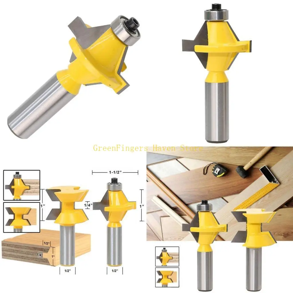 F68D Router Bits Shank Knife Lock Miter Mortise Tenon Stock Woodworking Mill
