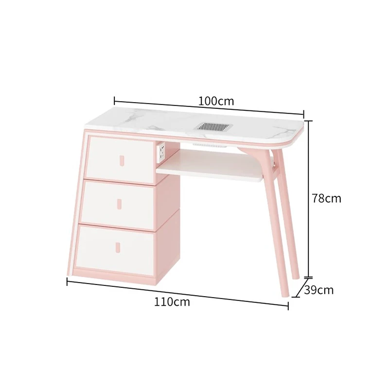 Nordic Luxury Nail Table With Drawers Aesthetic Beauty Rustic Chic Nail Desk Storage Elegant Table Onglerie Salon Furniture