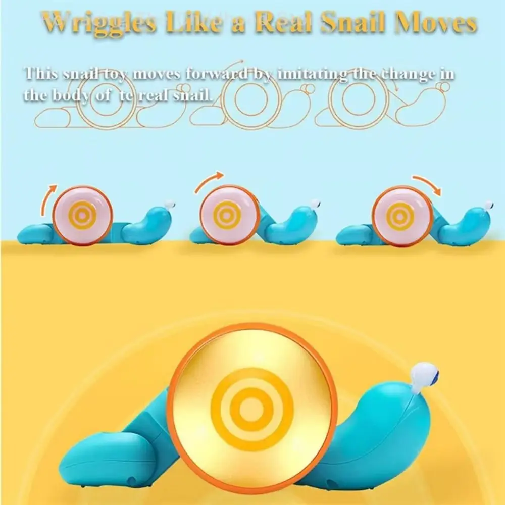 

Baby Walker Pull String Snail Car Learning To Walk with Music Drag Rope Snail Cartoon Pet Glowing Pull-Along Snail